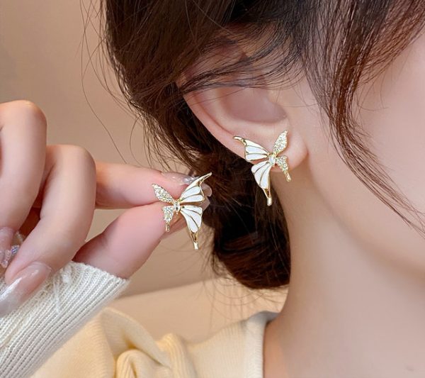 Zircon Butterfly Stud Earrings