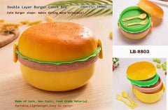 Round Cute Burger Shape Lunch Box