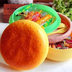 Round Cute Burger Shape Lunch Box