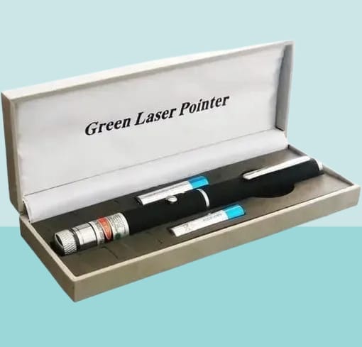 Green Multipurpose Laser Pointer Pen With Adjustable Antenna Cap