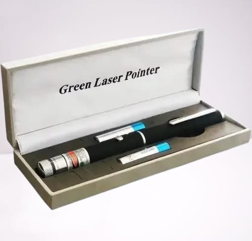 Green Multipurpose Laser Pointer Pen With Adjustable Antenna Cap