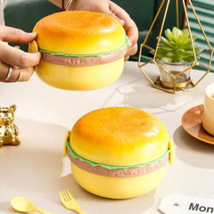 Round Cute Burger Shape Lunch Box